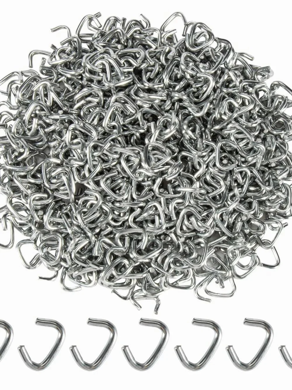 Sukh 650PCS Galvanized Hog Rings - Hog Nose Rings 3/8 Upholstery Heavy Duty for